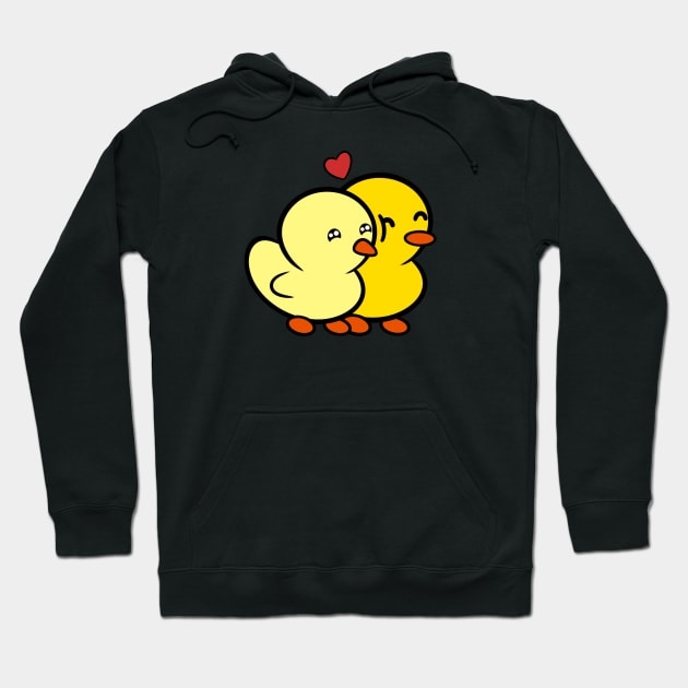 Duckie and Duck Nuzzle <3 Hoodie by Duckie and Duck